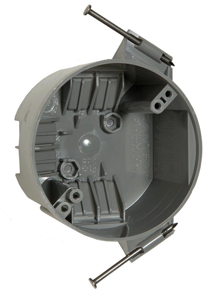 RACO Grey Non-Metallic Round Ceiling Cable Box 