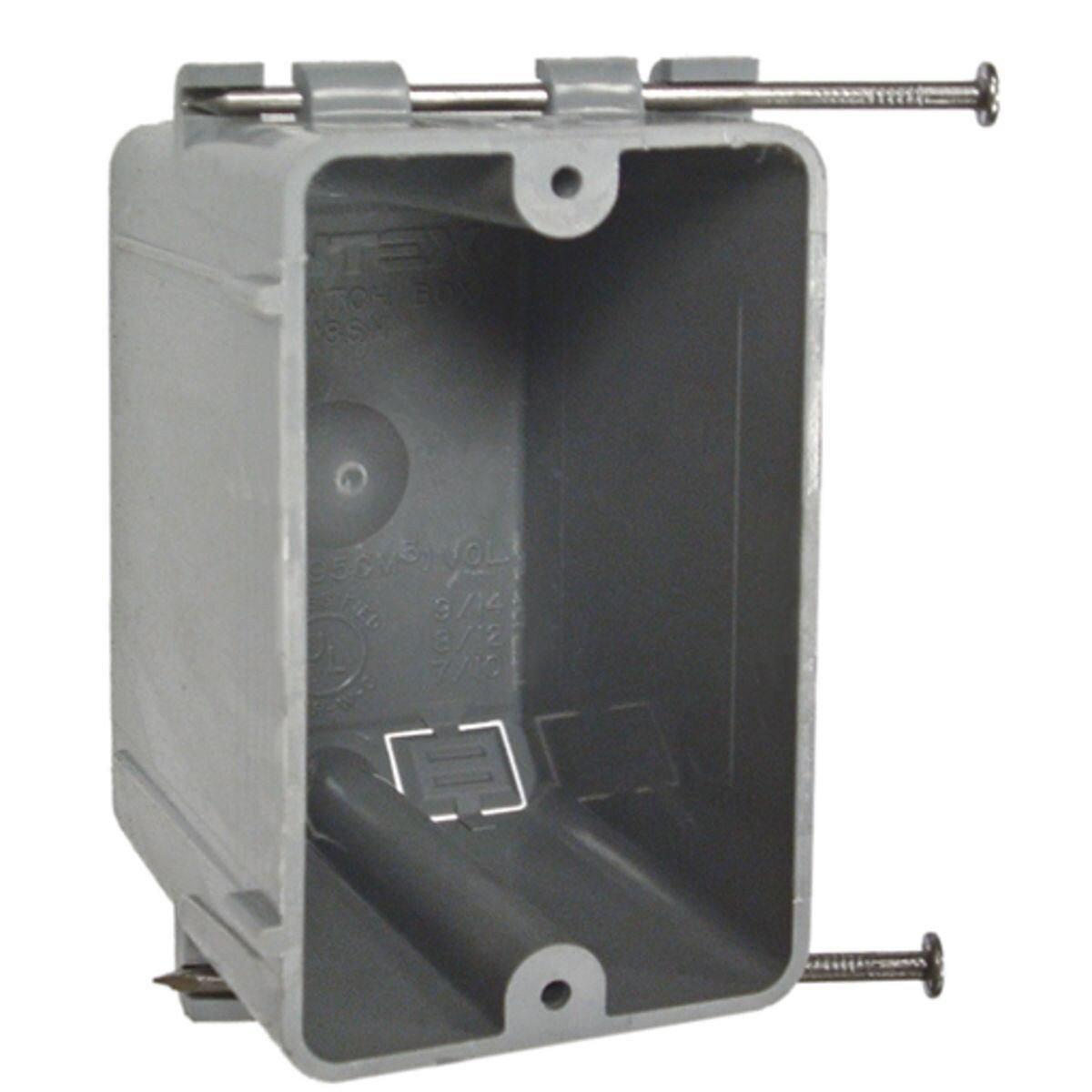 RACO Grey Non-Metallic Box with Captive Nail 