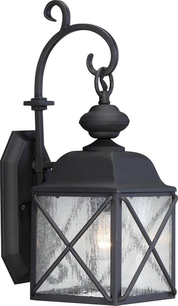 NUVO Textured Black 9-1/4 in. Medium E-26 Base Wall Sconce 
