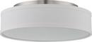 13 in. 16W 1-Light LED Flush Mount Ceiling Fixture in Brushed Nickel