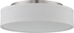 13 in. 16W 1-Light LED Flush Mount Ceiling Fixture in Brushed Nickel