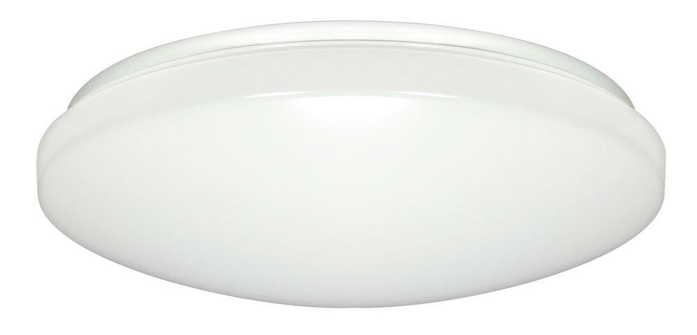 NUVO White 14 in. 16.5W 1-Light 3000K LED Flush Mount Ceiling Fixture 