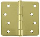 Cal-Royal Bright Brass 4 in. Full Mortise Plain Bearing Hinge 