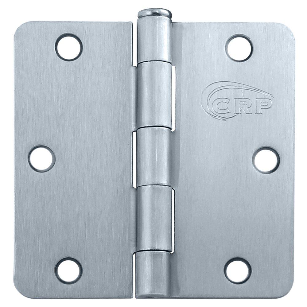 Cal-Royal Satin Chrome 3-1/2 in. Full Mortise Plain Bearing Hinge 