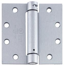 4-1/2 in. Full Mortise Square Corner Spring Hinge in Satin Chrome