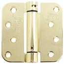 Cal-Royal Bright Brass 4 in. Full Mortise Round Corner Spring Hinge 