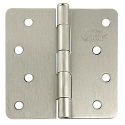 4 in. Full Mortise Plain Bearing Hinge in Satin Nickel