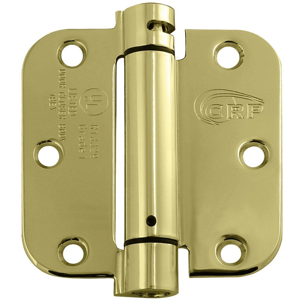 Cal-Royal Bright Brass 3-1/2 in. Full Mortise Spring Hinge 