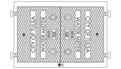 30 x 48 in. City of Tulsa Aluminum Hatch Cover