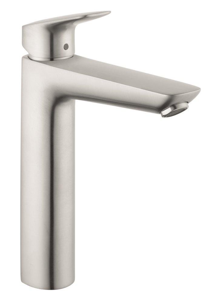 Hansgrohe Brushed Nickel Single Handle Monoblock Bathroom Sink Faucet 