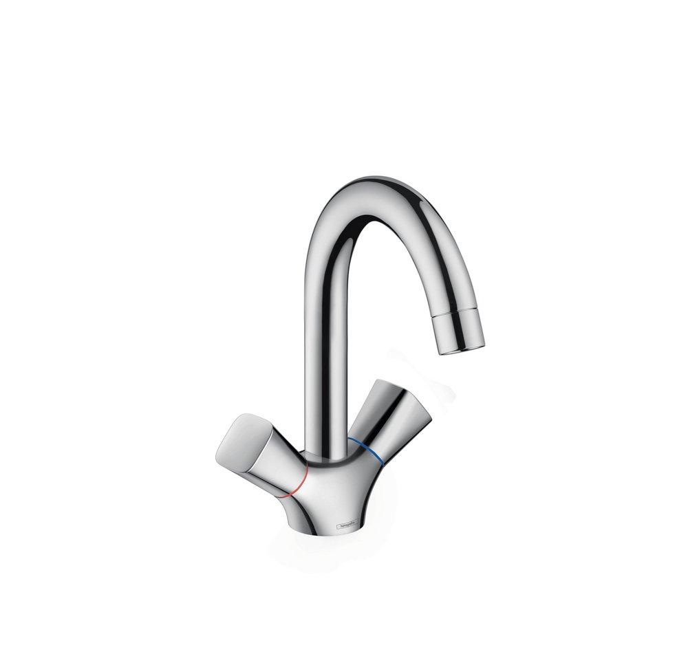 Hansgrohe Polished Chrome Two Handle Centerset Bathroom Sink Faucet 