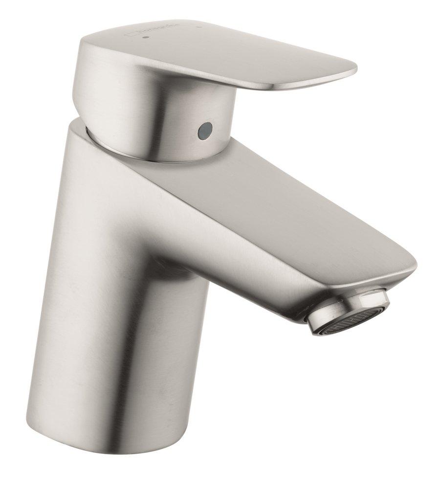 Hansgrohe Brushed Nickel Single Handle Monoblock Bathroom Sink Faucet 