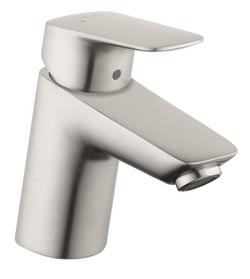 Single Handle Monoblock Bathroom Sink Faucet in Brushed Nickel