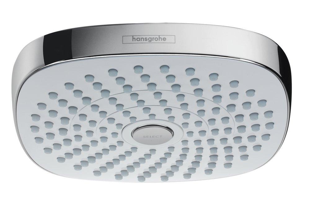 Hansgrohe Polished Chrome/White Dual Function Rain and Intense Rain Showerhead 