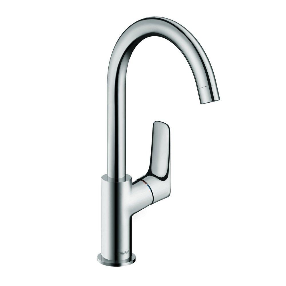 Hansgrohe Polished Chrome Single Handle Monoblock Bathroom Sink Faucet 