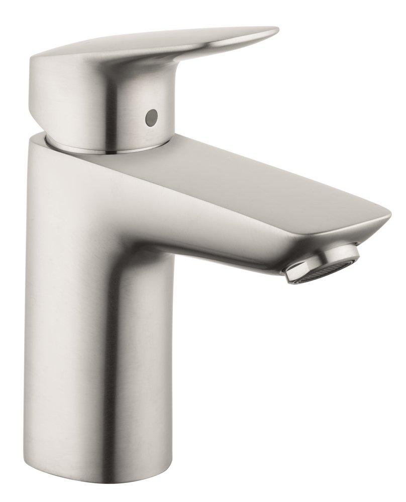 Hansgrohe Brushed Nickel Single Handle Monoblock Bathroom Sink Faucet 