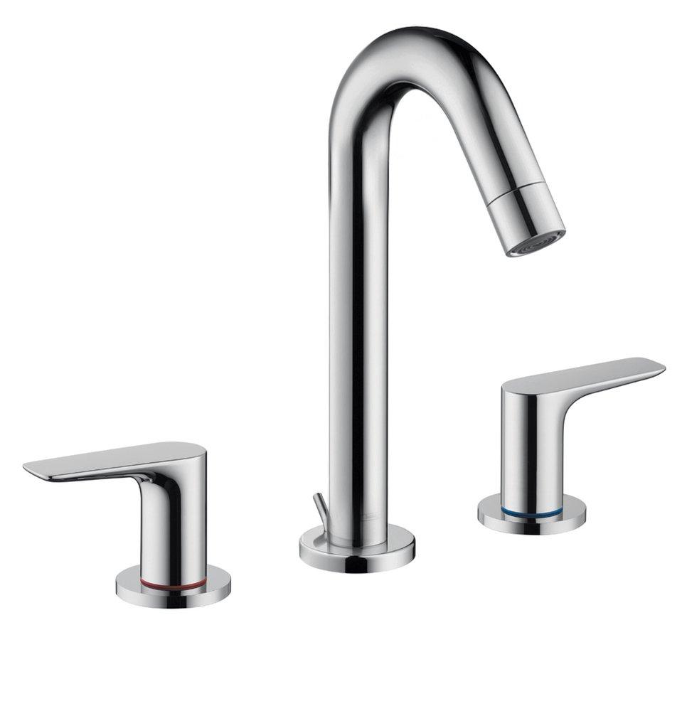 Hansgrohe Polished Chrome Two Handle Widespread Bathroom Sink Faucet 