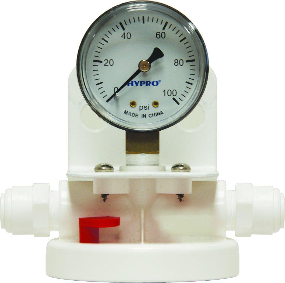 Nu-Calgon White Single Head Manifold with Pressure Gauge 
