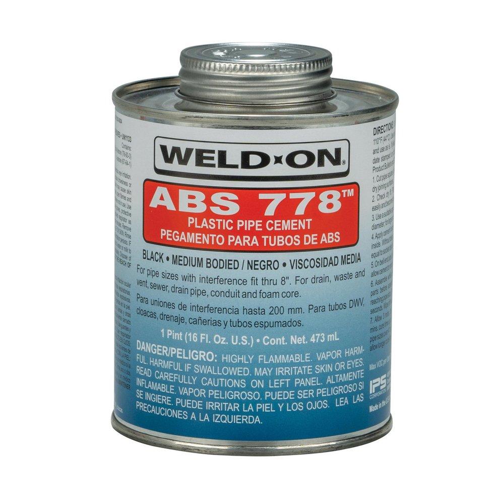 Weld-On&reg; Fast Set Plastic Black Pipe Cement 