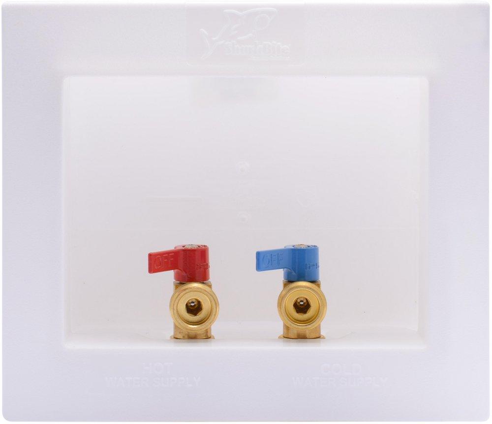 SharkBite&reg; White 8-3/8 in x 6-1/8 in x 3-3/8 in Washing Machine Supply Box 