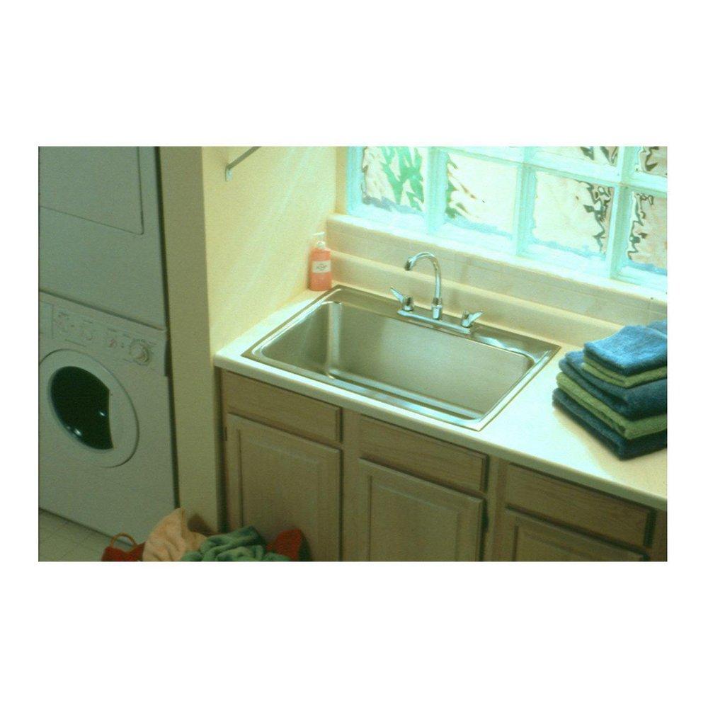 Elkay Lustrous Satin 31 x 22 in. Stainless Steel Single Bowl Drop-in Kitchen Sink in Lustrous Satin 