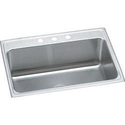 31 in. Drop-in Stainless Steel Single Bowl Kitchen Sink in Lustrous Satin