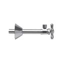 1/2 x 3/8 in. Sweat x OD Compression Cross Angle Supply Stop Valve in Polished Chrome