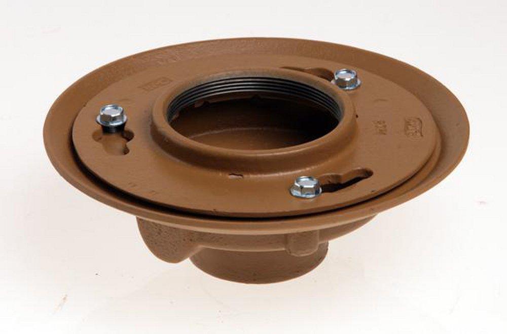 Jay R. Smith Cast Iron Floor or Shower Drains with Adjustable Strainer Head 