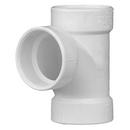 White PVC DWV Sanitary Tee 