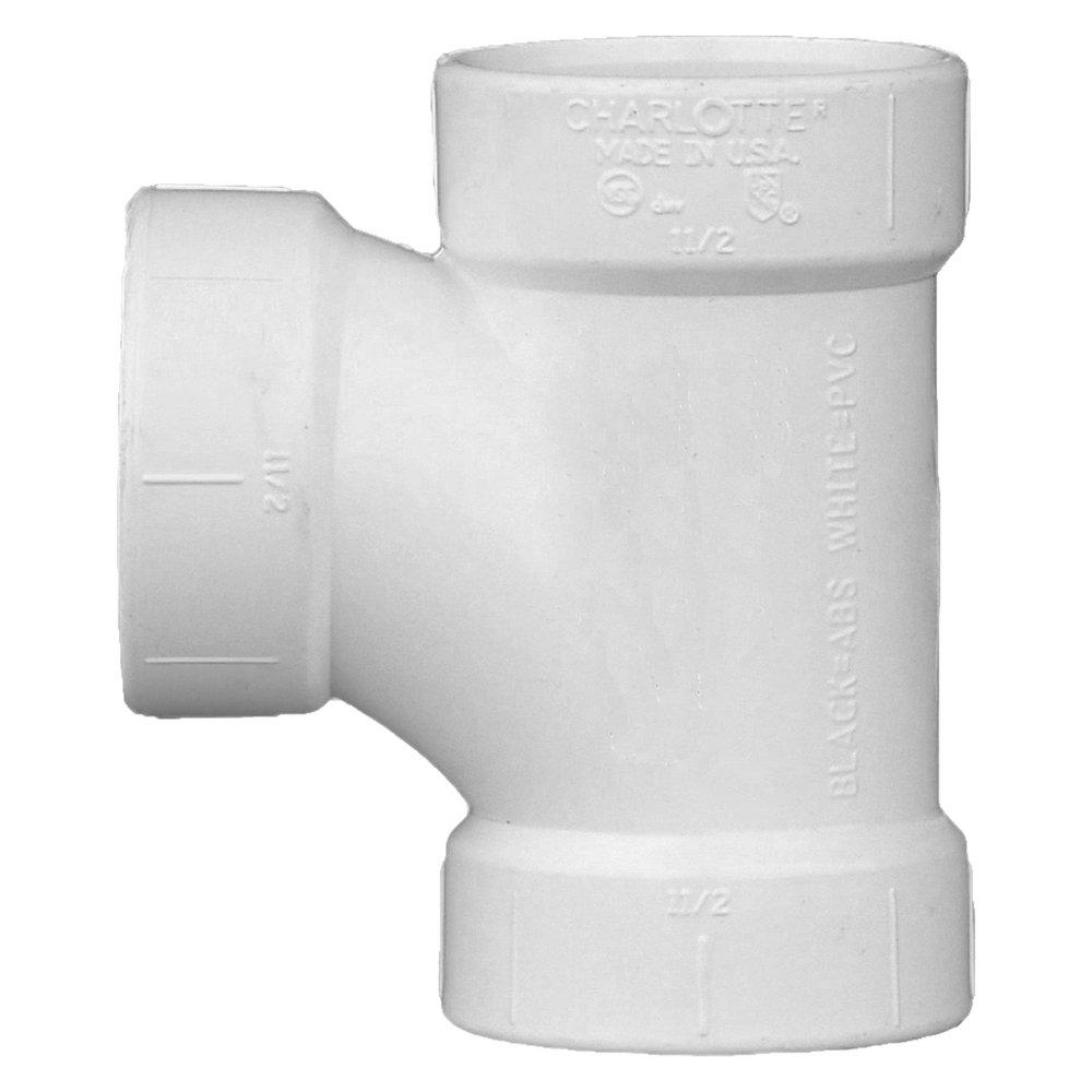 White PVC DWV Sanitary Tee 