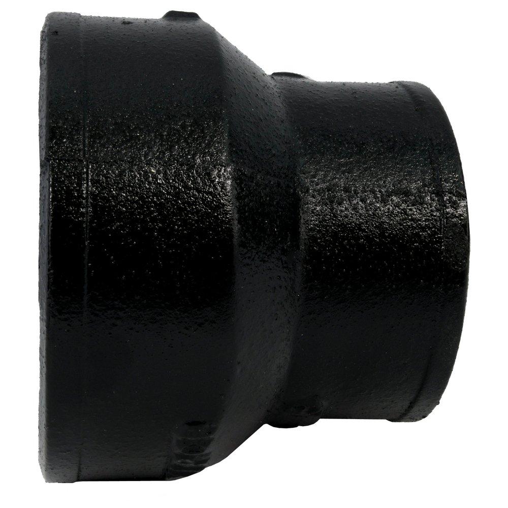 Black No Hub Cast Iron Reducer Short Concentric 