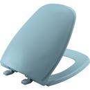 Round Closed Front Toilet Seat with Cover in Twilight Blue