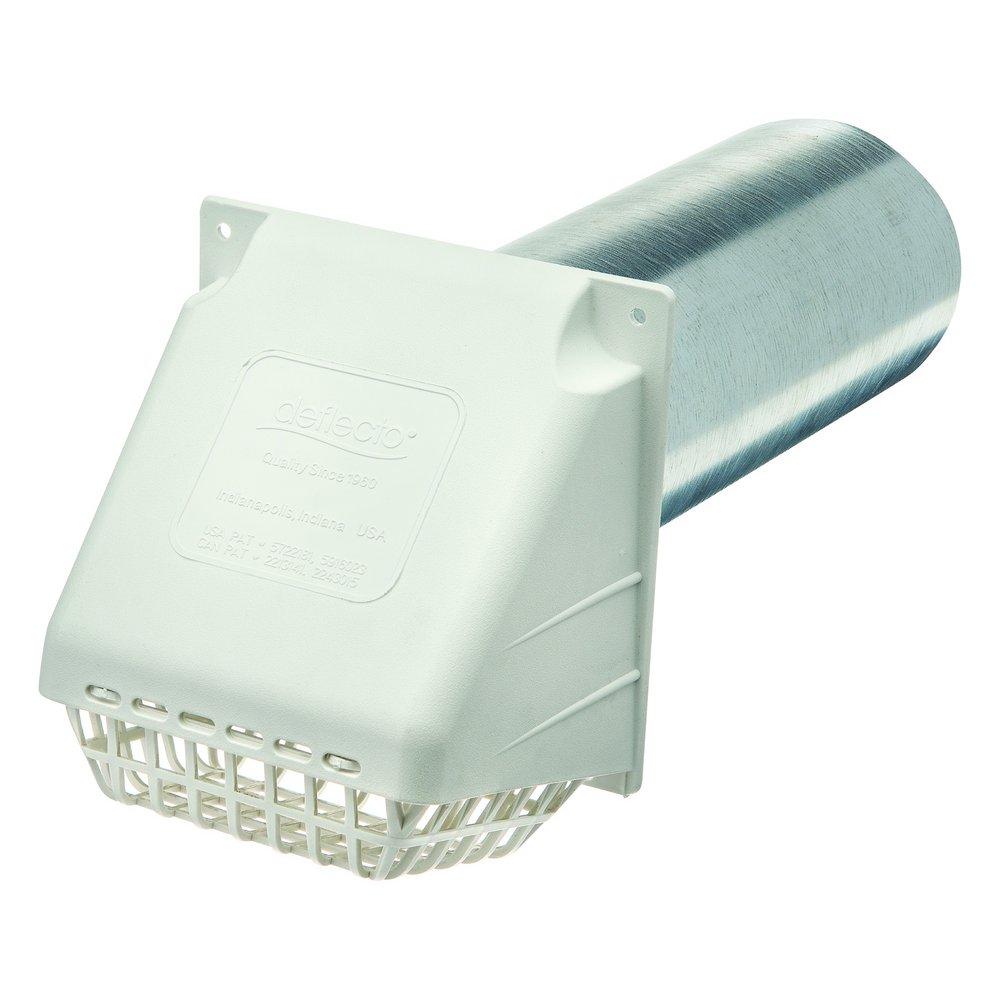 Deflecto White 4 in. Dryer Vent Hood 