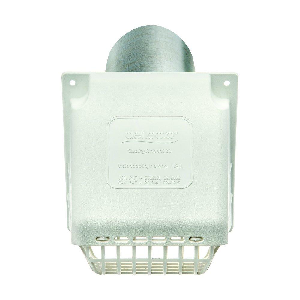 Deflecto White 4 in. Dryer Vent Hood 