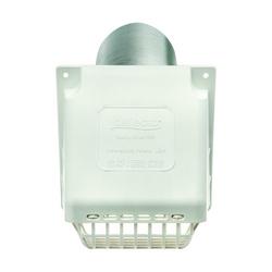 4 in. Dryer Vent Hood in White Aluminum, Plastic and Rubber