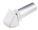 4 in. Dryer Vent Hood in White Aluminum, Plastic and Rubber