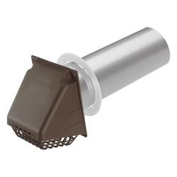 4 in. Dryer Vent Hood in Brown Aluminum, Plastic and Rubber
