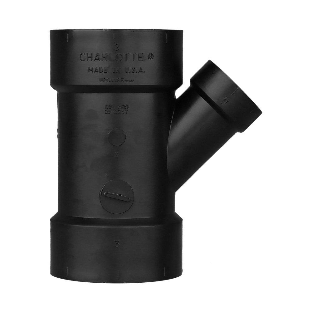 Black ABS DWV Wye 