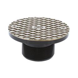 3 in. Plastic Spud and Cover in Nickel Brass