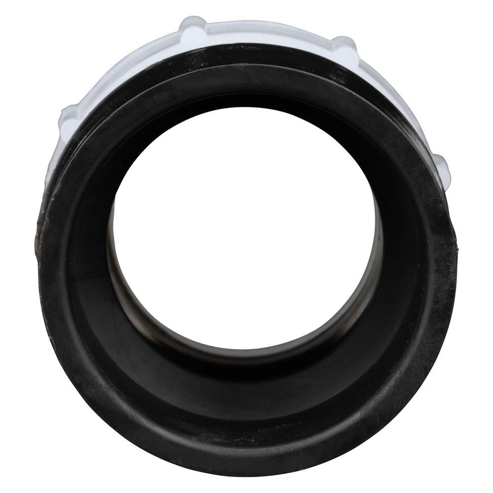 Black ABS DWV Slip Joint Female Trap Adapter with Washer & Polyethylene Nut 