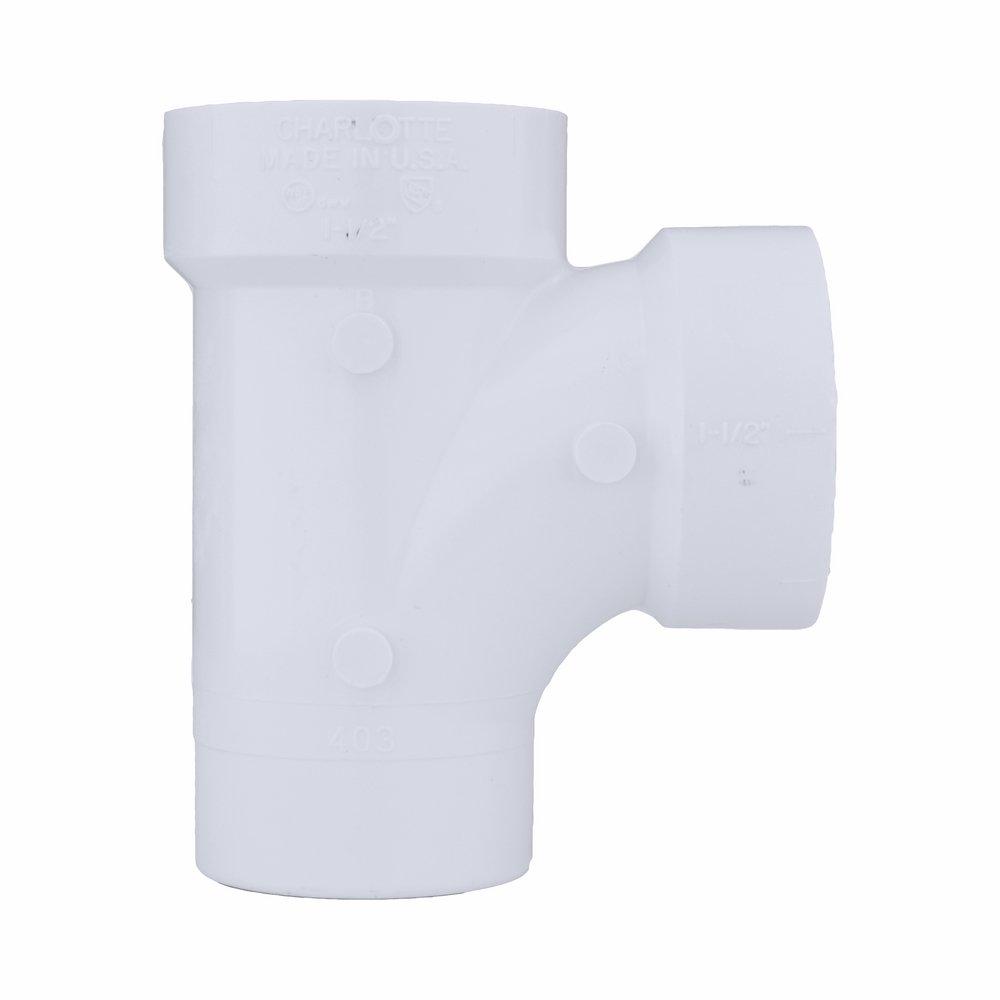 White PVC DWV Street Sanitary Tee 