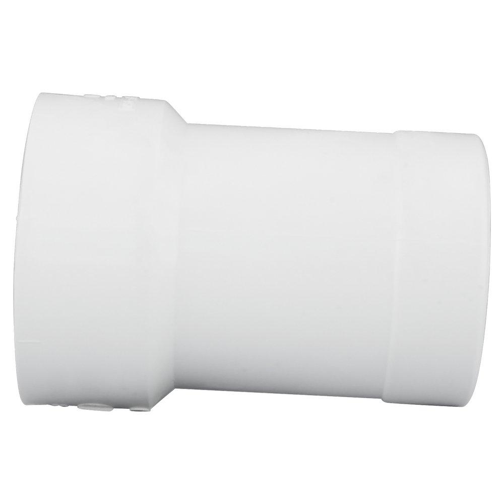 White PVC DWV x Cast Iron Hub Adapter 