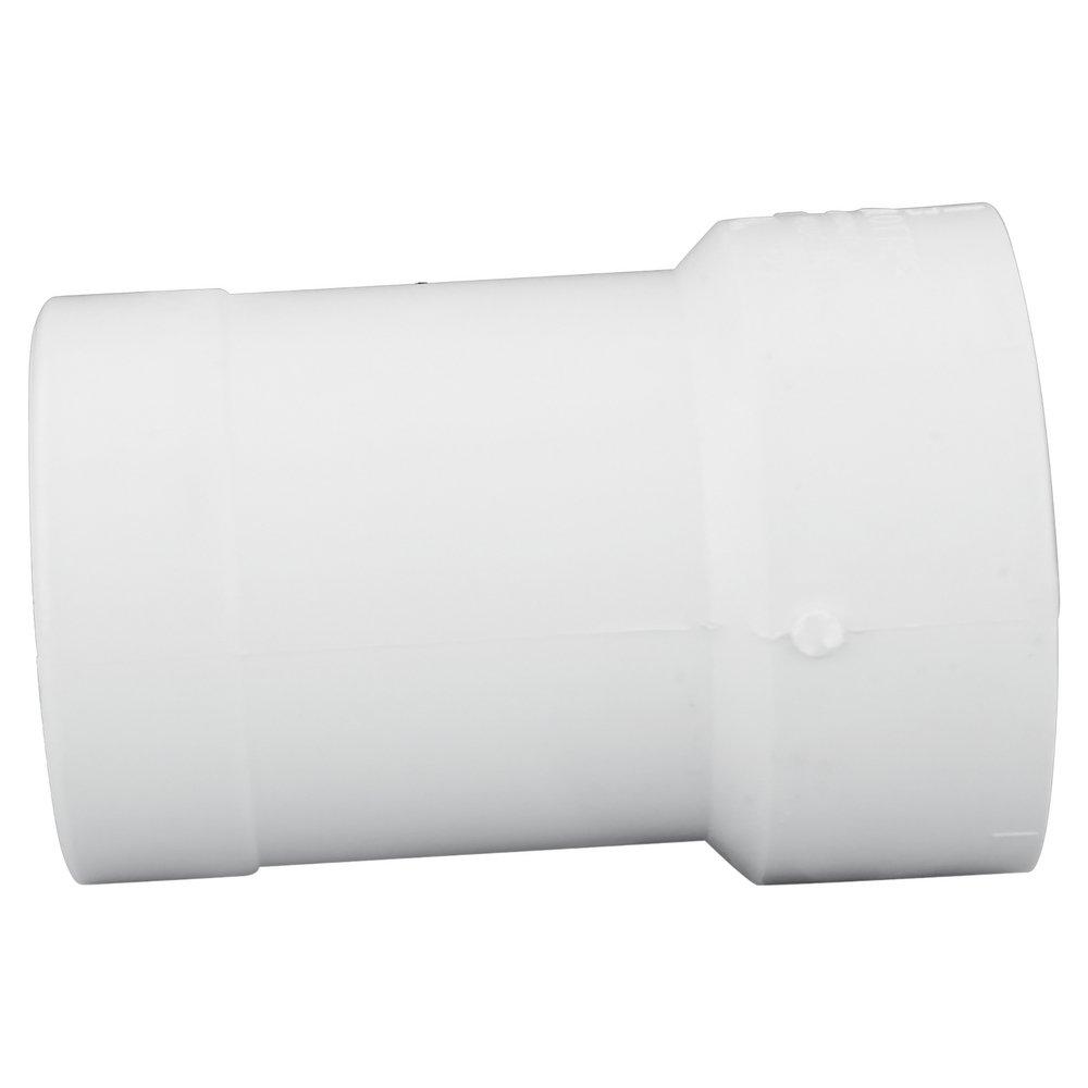 White PVC DWV x Cast Iron Hub Adapter 