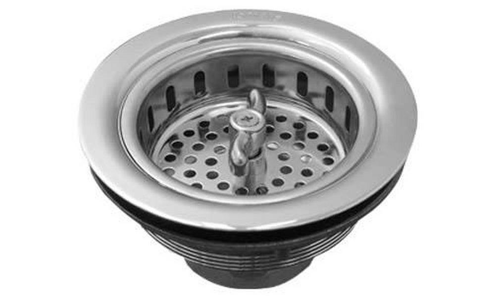 Jomar International Chrome Plated Twist-N-Lock Basket Strainer 