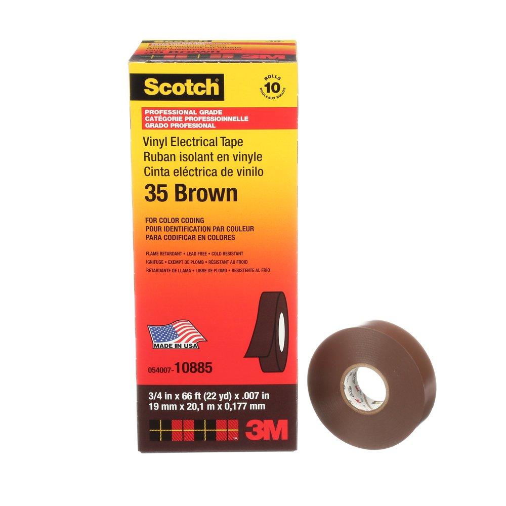 3M&trade; Scotch&reg; Brown 3/4 in. Coding Tape in Brown 