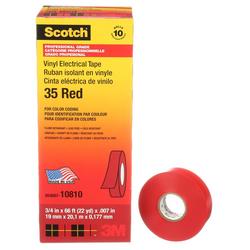 3/4 in. x 66 ft. Red Vinyl Color-Coding Electrical Tape