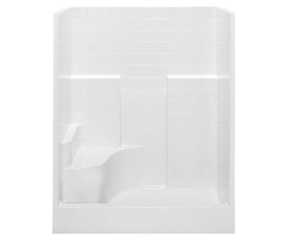 Aquatic White 35 x 60 x 72 in. Alcove Shower Unit 