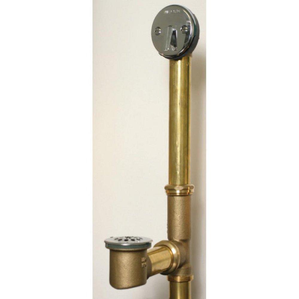 Watco Polished Chrome 16 in. Brass Trip Lever Drain 