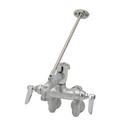 T&S Brass Rough Chrome Plated Two Lever Handle Wall Mount Service Faucet 