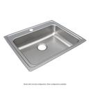25 x 21-1/4 in. No Hole Stainless Steel Single Bowl Drop-in Kitchen Sink in Lustrous Satin